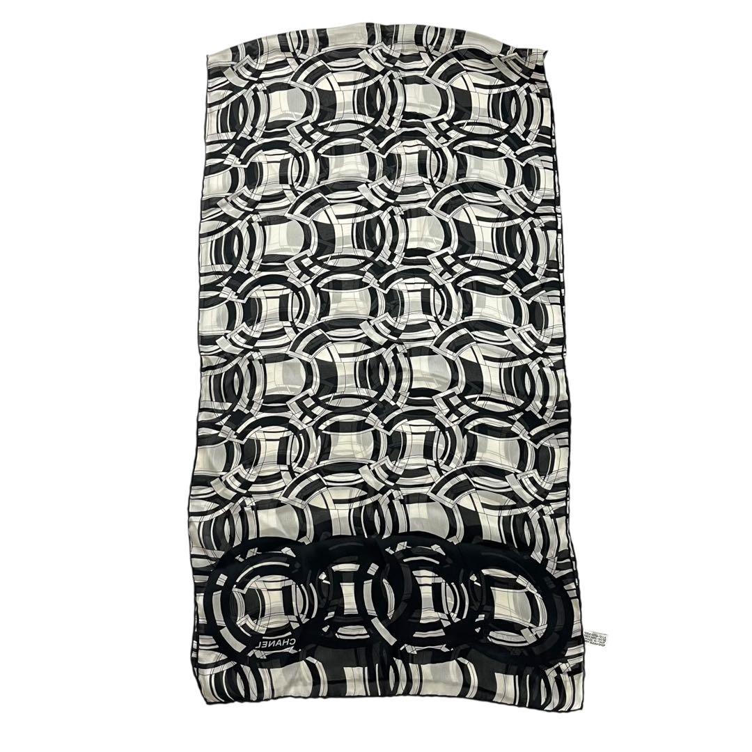 美品⭐︎CHANEL COCO LOGO SILK スカーフ ストール ショール