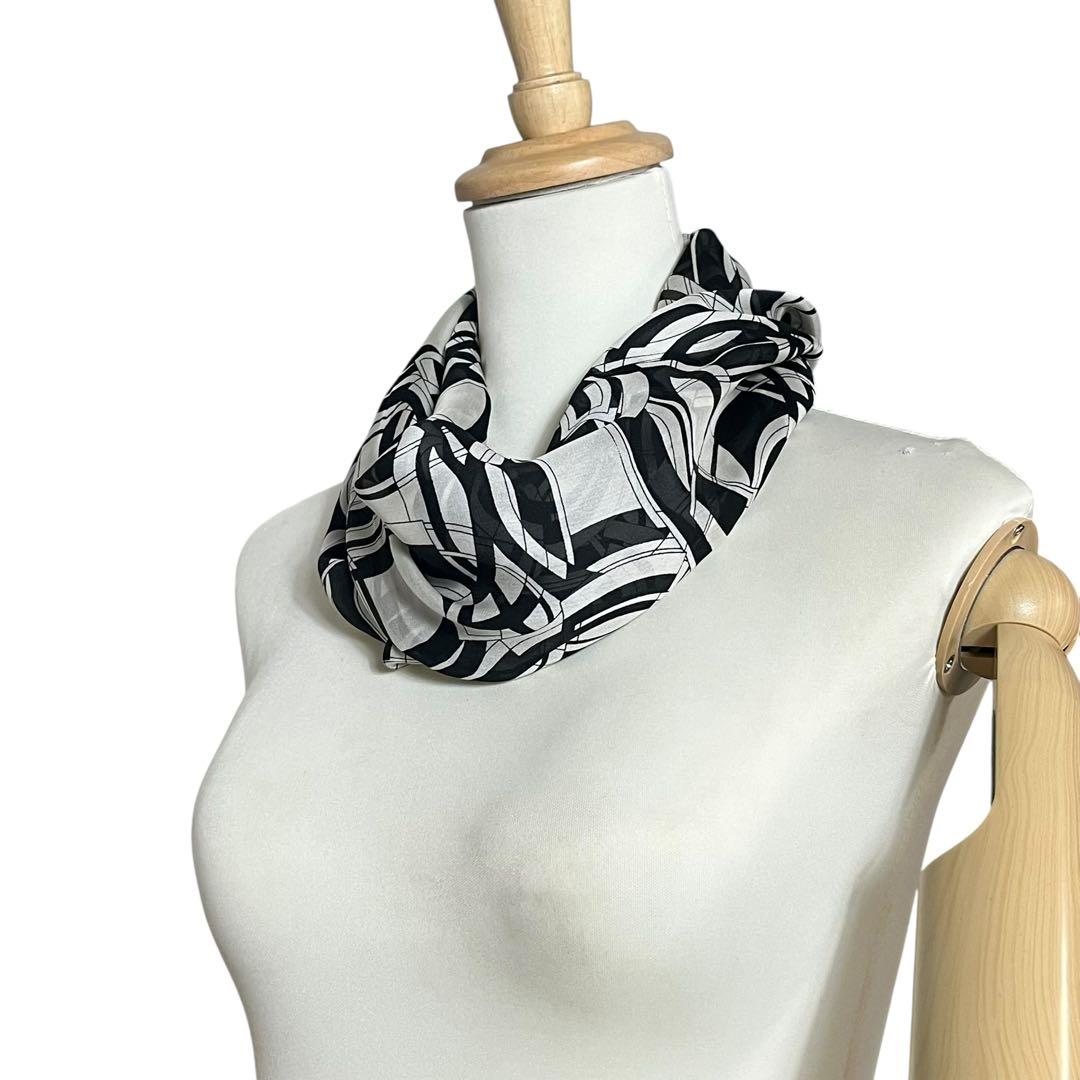 美品⭐︎CHANEL COCO LOGO SILK スカーフ ストール ショール