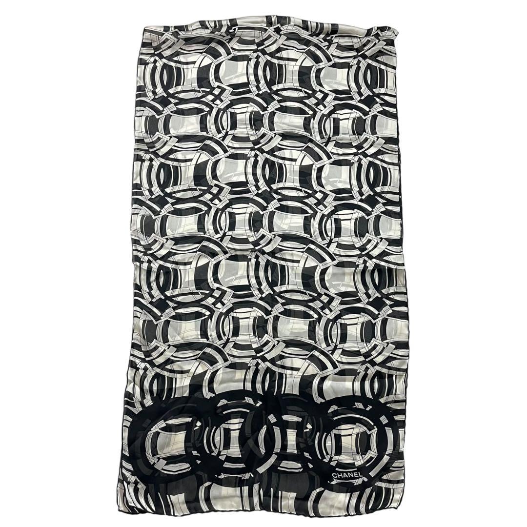 美品⭐︎CHANEL COCO LOGO SILK スカーフ ストール ショール
