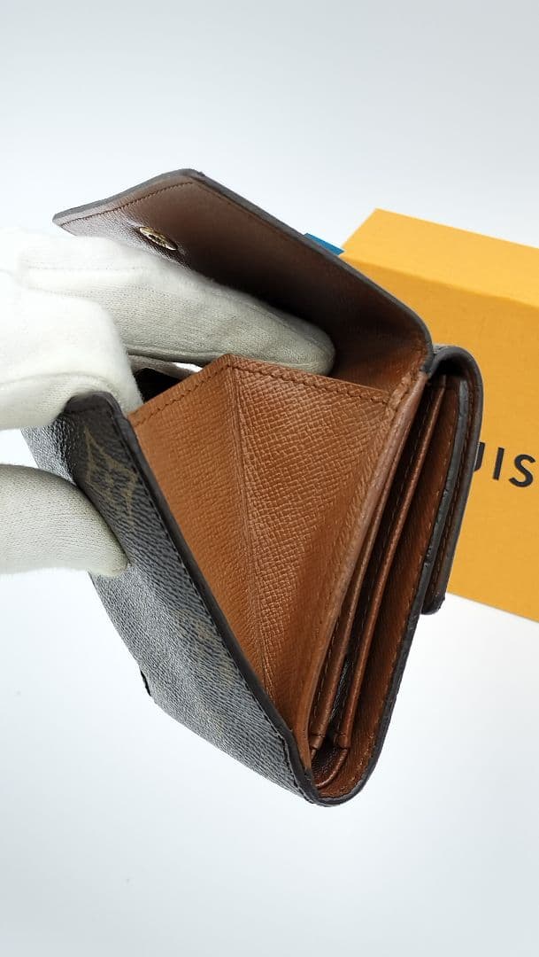 Louis Vuitton Wホック折り財布 ダークブラウンモノグラム