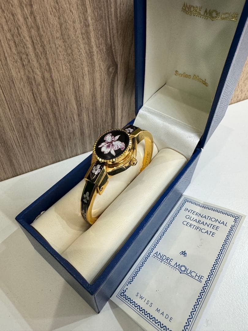 【美品】ANDRE MOUCHE アンドレムッシュ 腕時計 バングルウォッチ