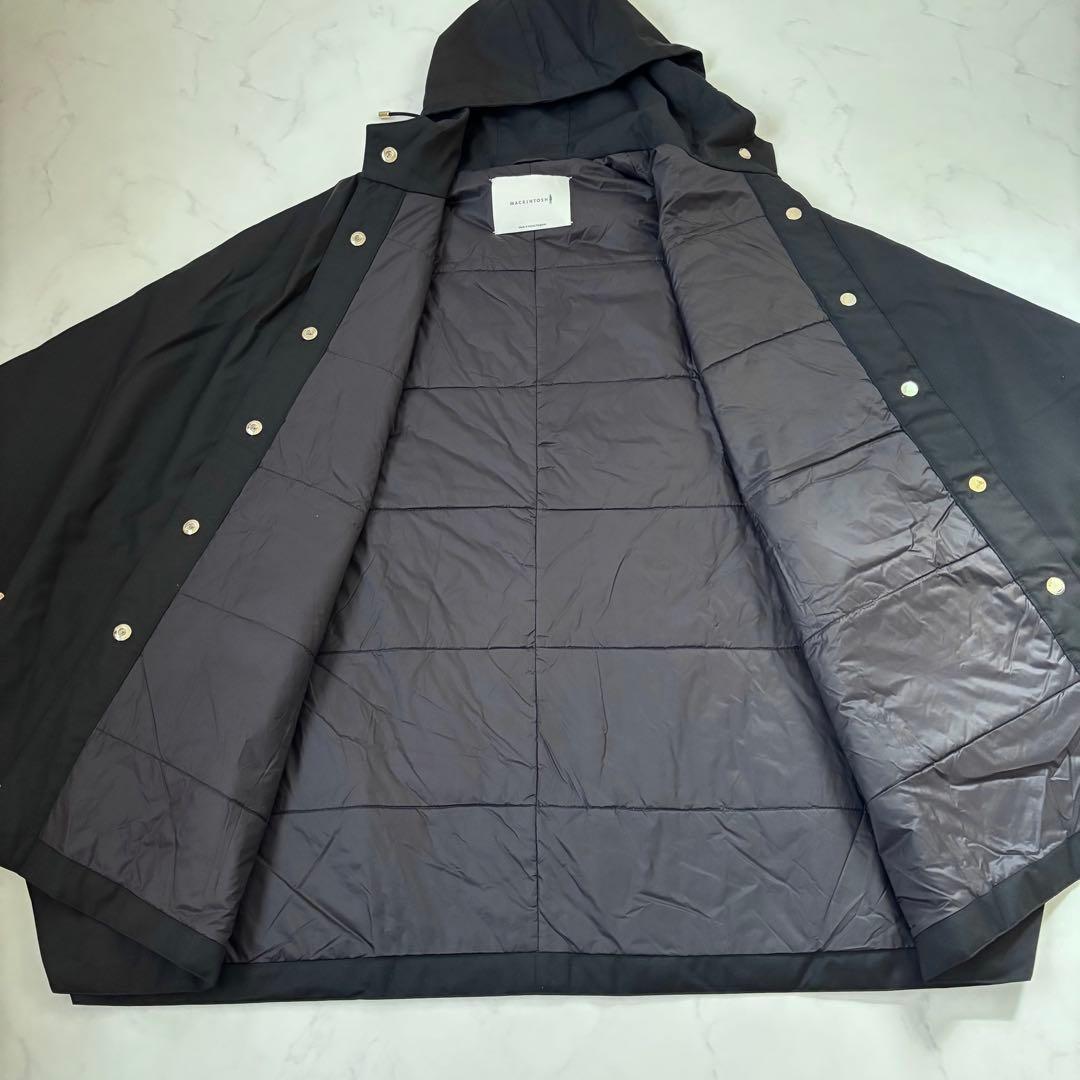 【レア！近年モデル】英国製 マッキントッシュ フーデットダウンポンチョ 金ボタン