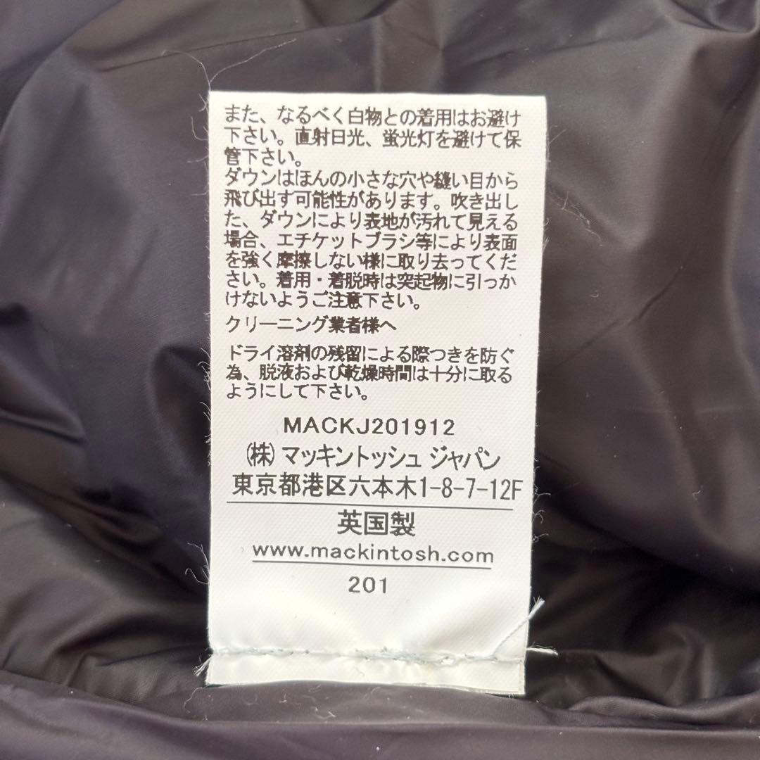 【レア！近年モデル】英国製 マッキントッシュ フーデットダウンポンチョ 金ボタン