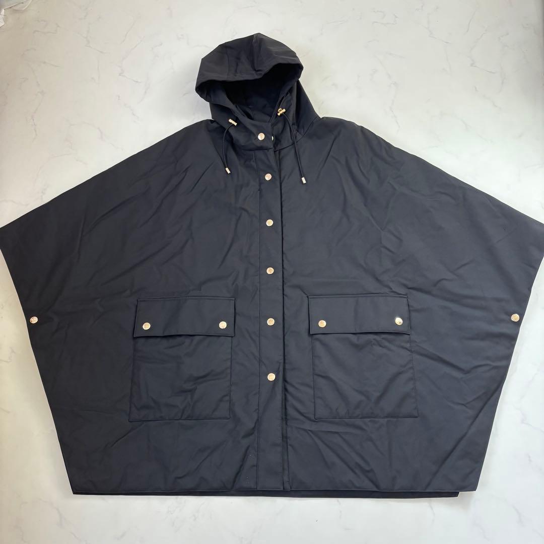【レア！近年モデル】英国製 マッキントッシュ フーデットダウンポンチョ 金ボタン