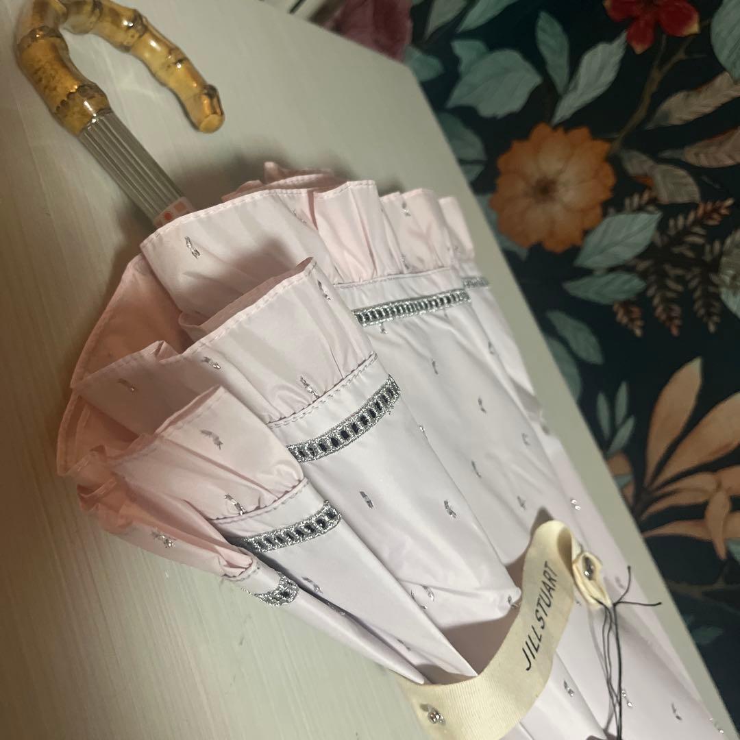 ジルスチュアート 晴雨兼用傘 ピンク 長傘 一番人気　 エコメリカル指定