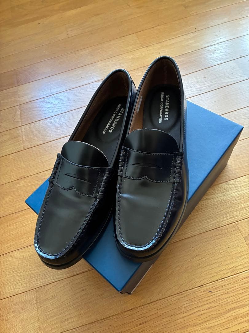 リーガル 黒 レザー ローファー