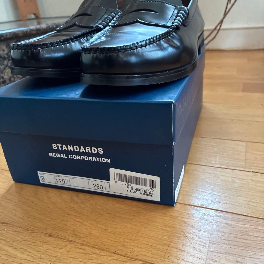 リーガル 黒 レザー ローファー