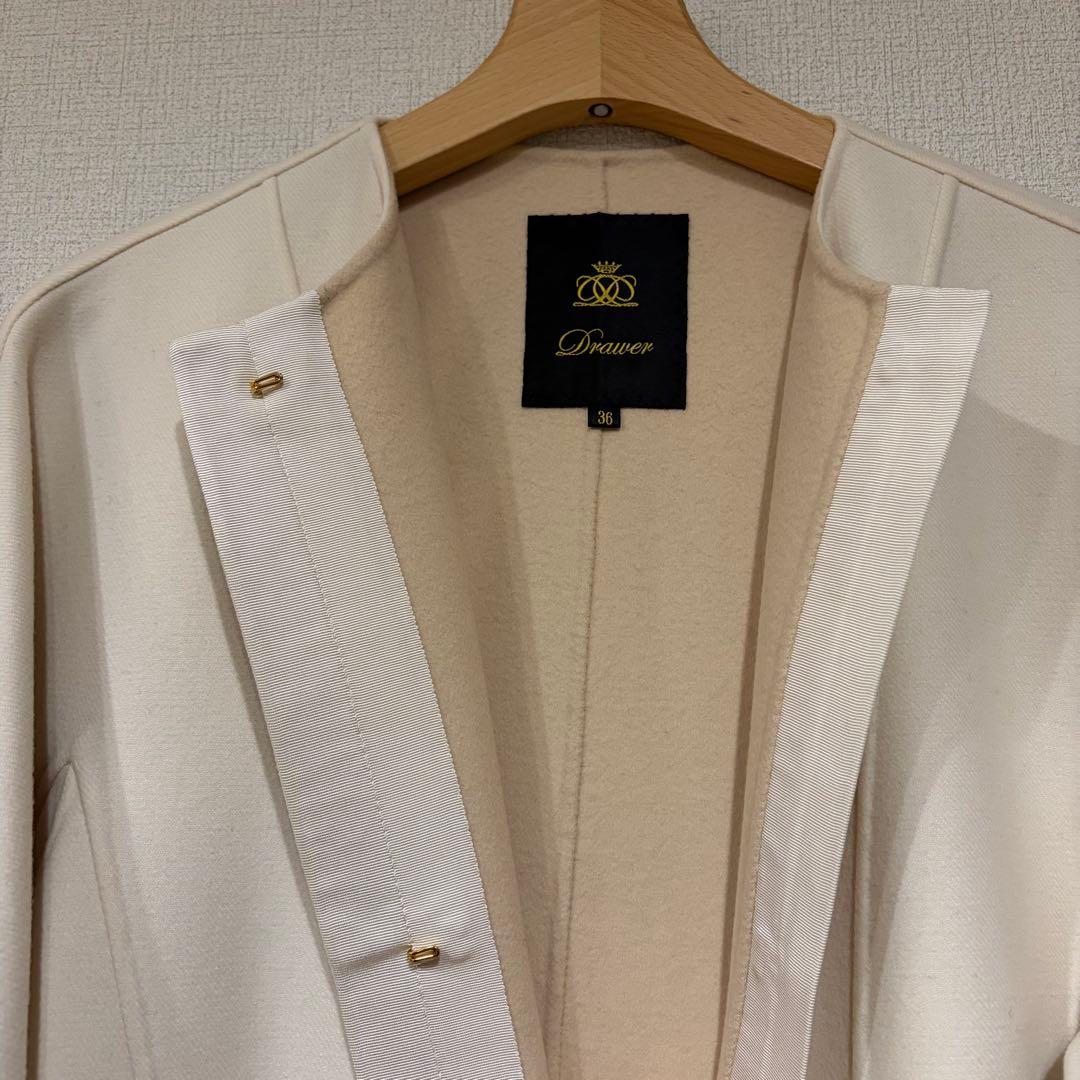 Drawer ウールコート 36 アイボリー