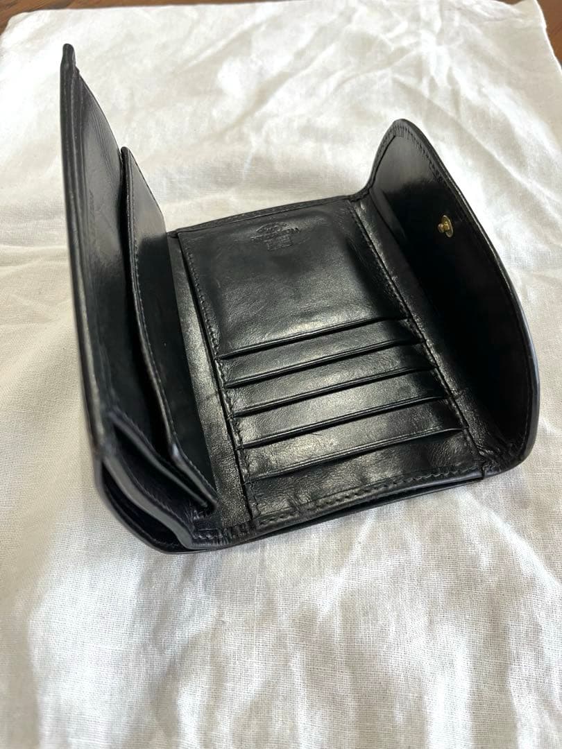 Whitehouse Cox ブラック三つ折り財布　ブライドルレザー(箱無し)