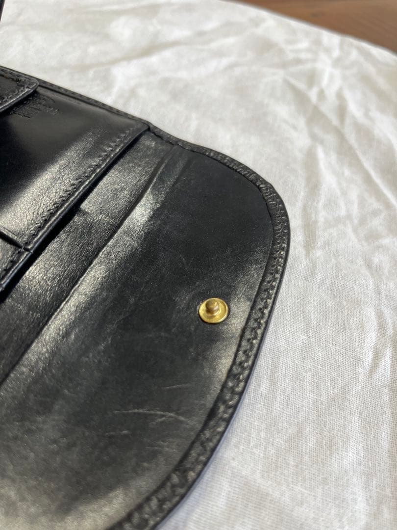 Whitehouse Cox ブラック三つ折り財布　ブライドルレザー(箱無し)