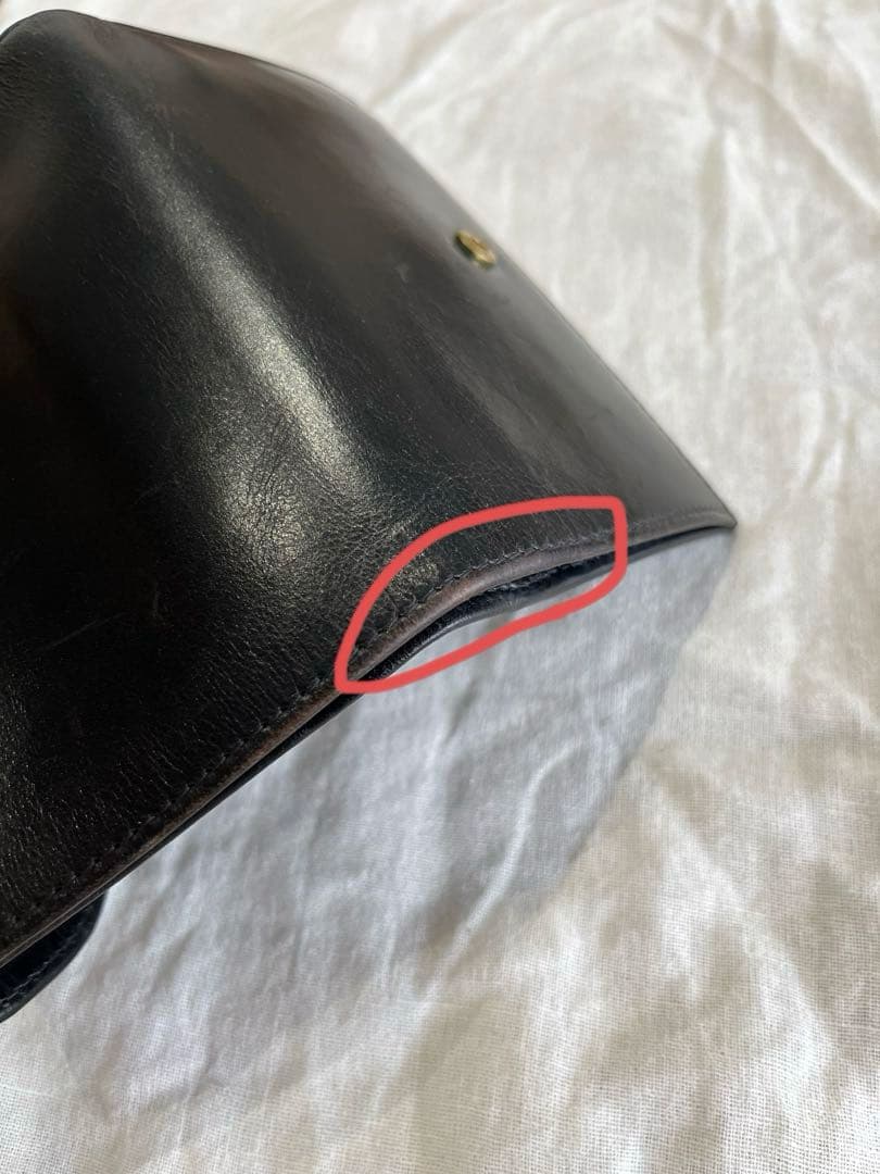 Whitehouse Cox ブラック三つ折り財布　ブライドルレザー(箱無し)