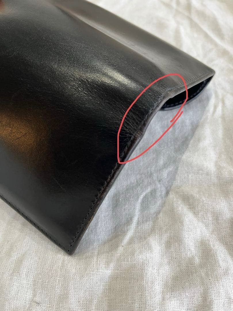 Whitehouse Cox ブラック三つ折り財布　ブライドルレザー(箱無し)