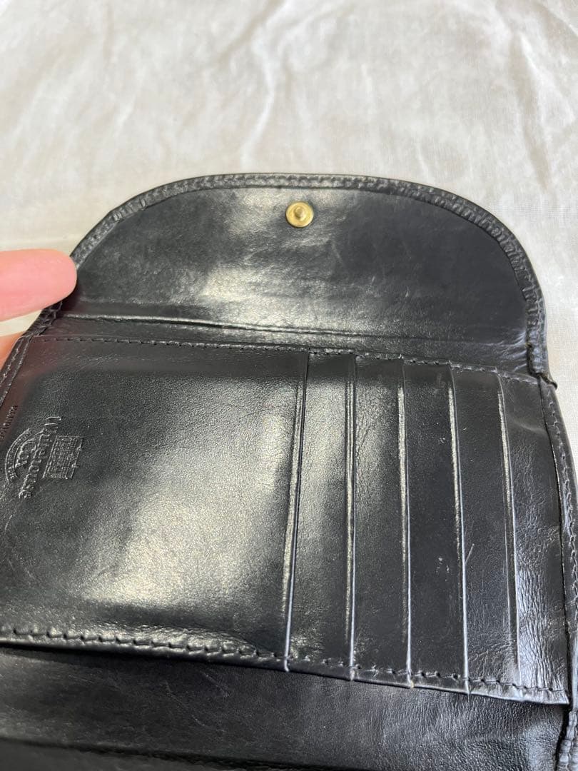 Whitehouse Cox ブラック三つ折り財布　ブライドルレザー(箱無し)