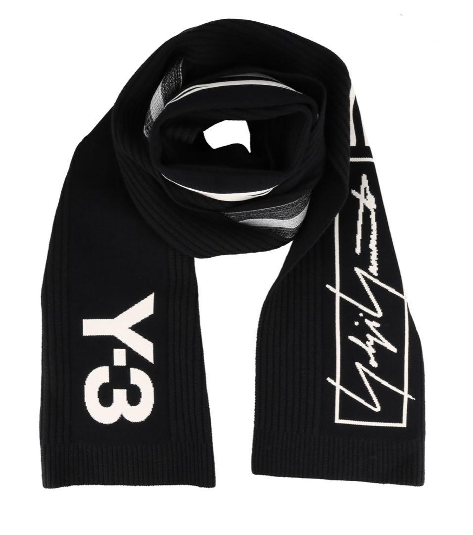 【美品】Y-3 マフラー BLACK yohjiyamamoto