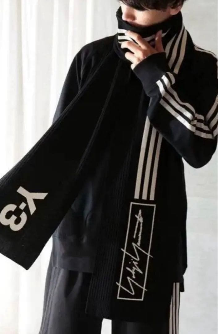 【美品】Y-3 マフラー BLACK yohjiyamamoto