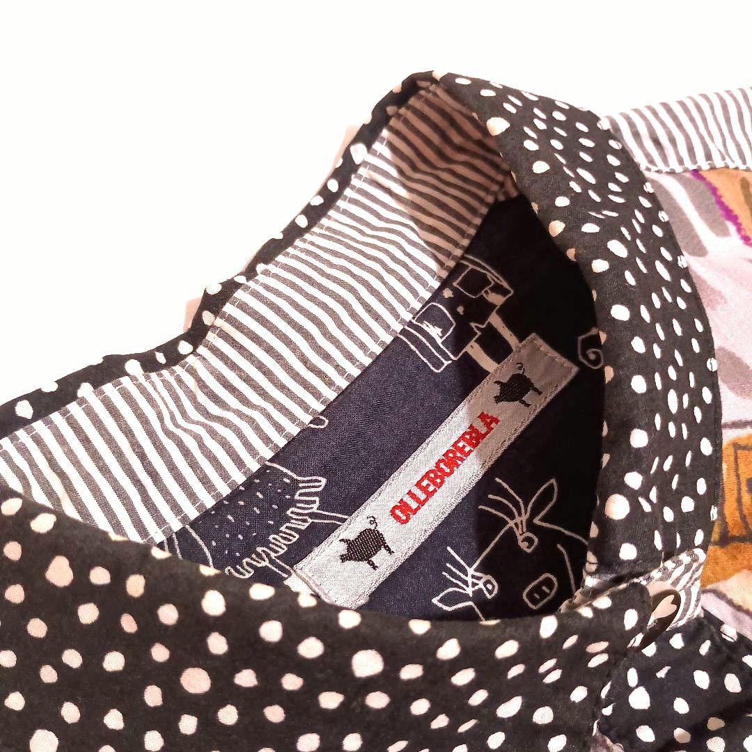 90s オレボレブラ アルベロベロ 動物 犬 デザイン 袖ぶたさん チュニック