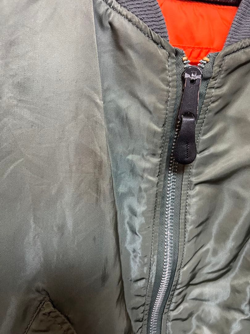 ALPHA MA-1フライトジャケット サイズS オリーブ 80s USA製