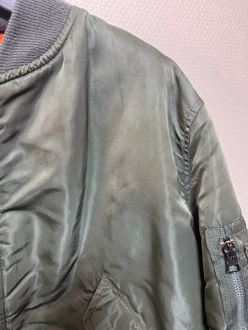 ALPHA MA-1フライトジャケット サイズS オリーブ 80s USA製