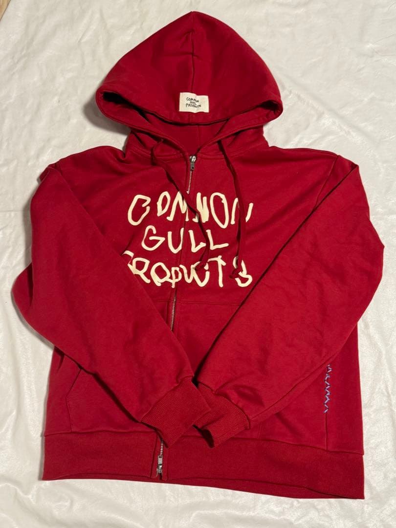 common gull products ダブルジップパーカーレッド