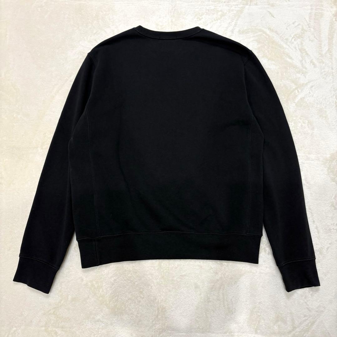 美品✳︎ポロラルフローレンサイドリブスウェットトレーナーブラック白ポニー正規品