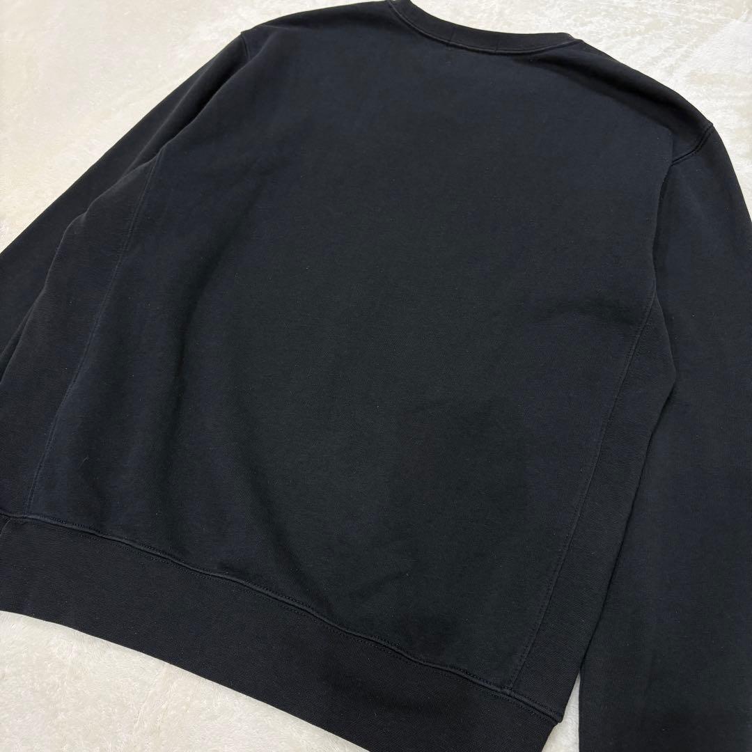 美品✳︎ポロラルフローレンサイドリブスウェットトレーナーブラック白ポニー正規品