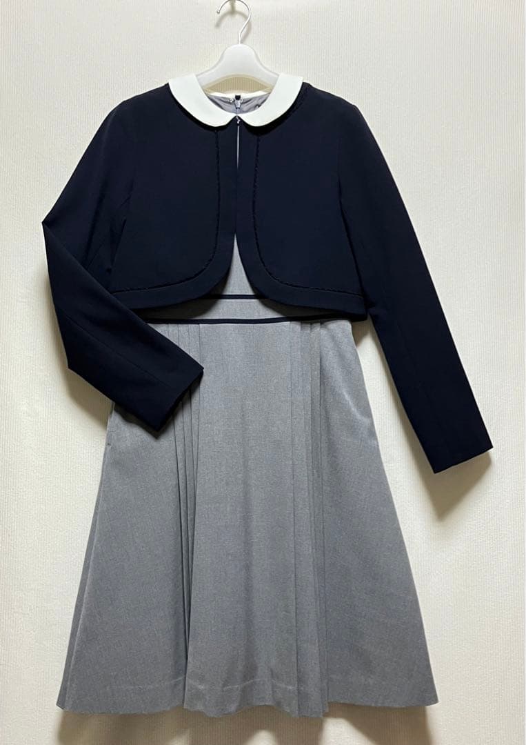 ポンポネットジュニア L/160 お受験 卒服 ボレロ ワンピース 2点セット