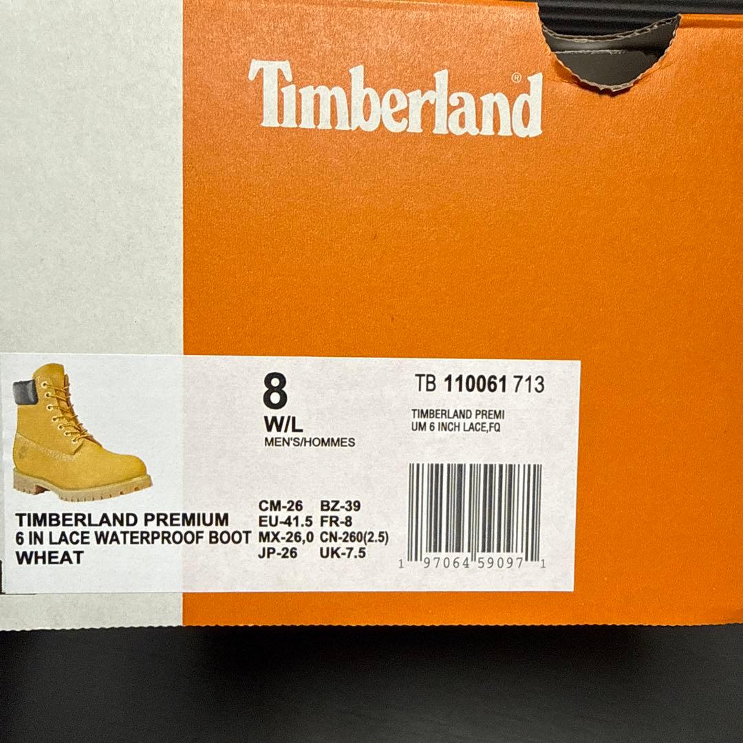 Timberland 6インチ プレミアム ウォータープルーフ ブーツ 26cm