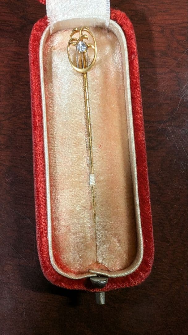 アンティーク、三越呉服店 ダイヤとK18の ネクタイピン