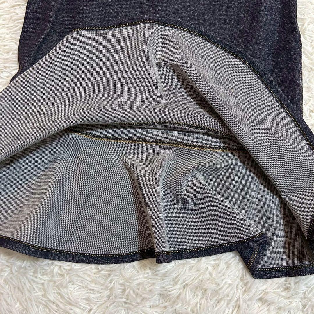 《良品》 DKNY 裾フリルスカート ブルー 2 可愛い オシャレ キレイめ