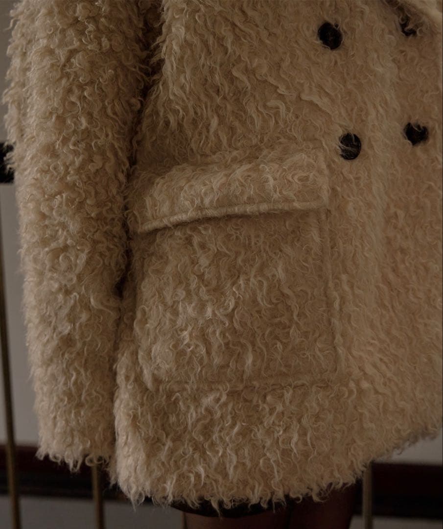 mideal プードルミドルコート アイボリー クリーニング済