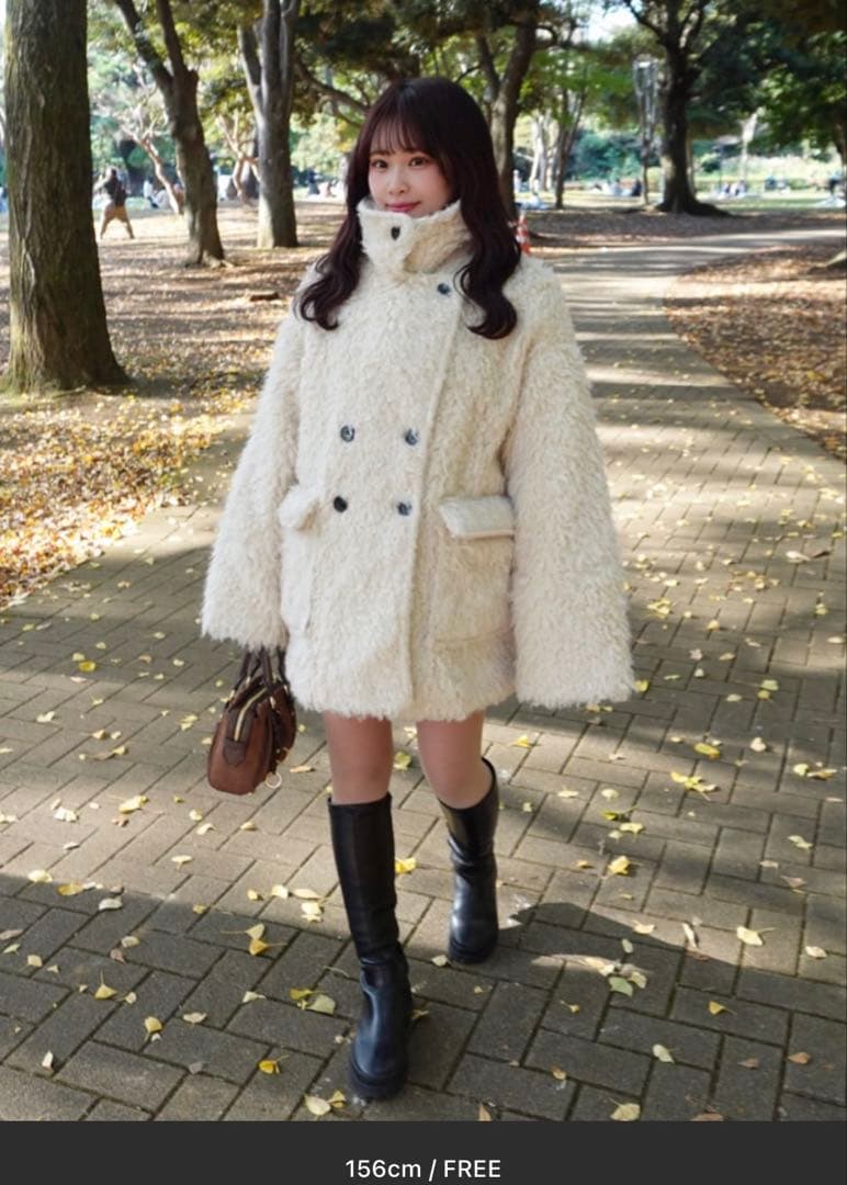 mideal プードルミドルコート アイボリー クリーニング済