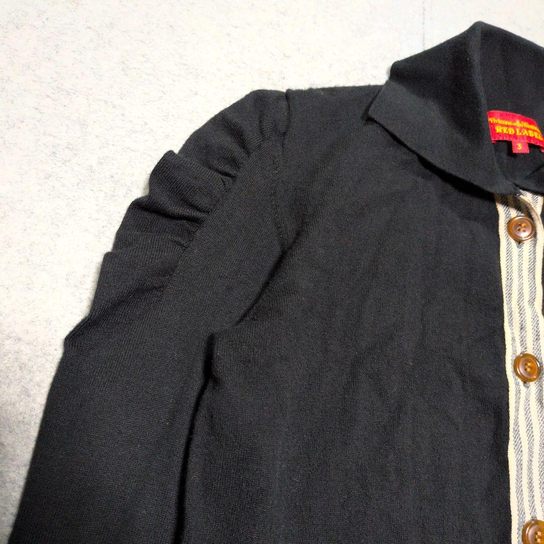 ヴィヴィアンウエストウッド リボンタイ パワショル オーブ 黒 ストライプ