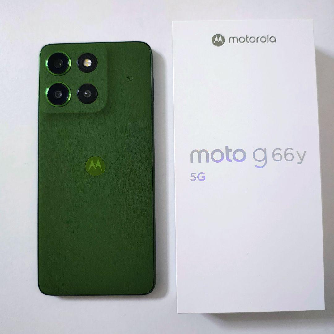 【美品】moto g66y 5G ディルグリーン本体とケース とフィルム付