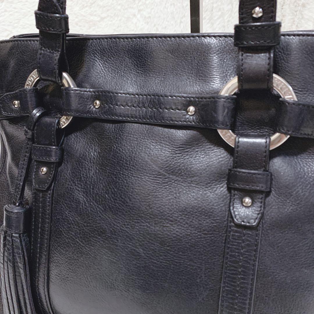 BALLY バリー トートバッグ レザー ブラック ビジネス A4 リング