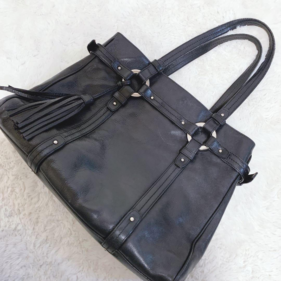 BALLY バリー トートバッグ レザー ブラック ビジネス A4 リング