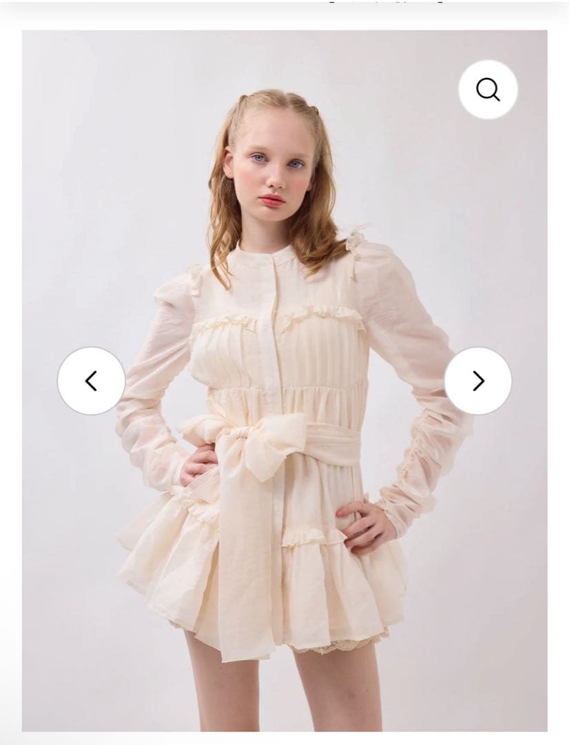 treatürself Sheer ribbon frill one-piece