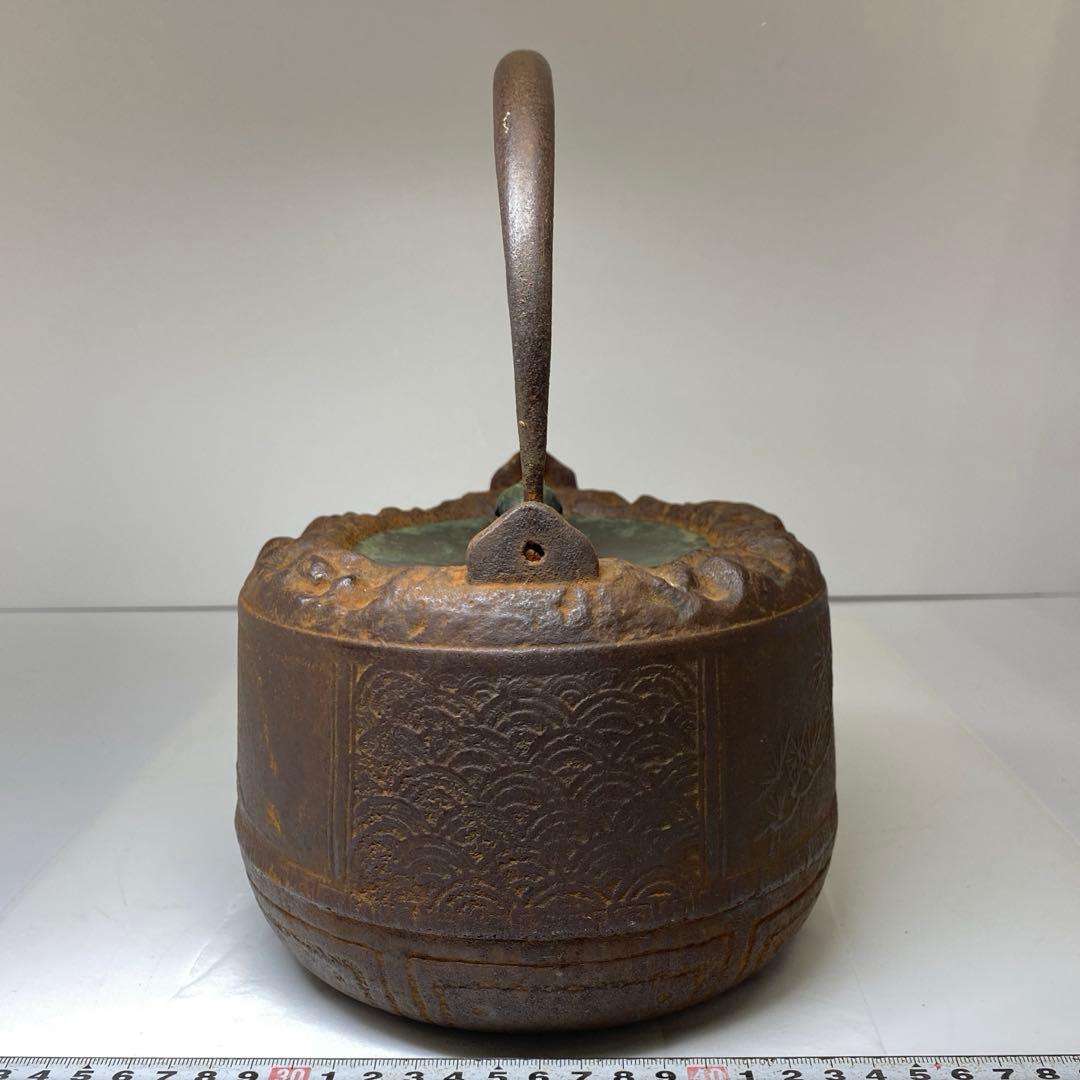 持手 金象嵌 鉄瓶 2377g 東キ7-1206☆2F タサオ