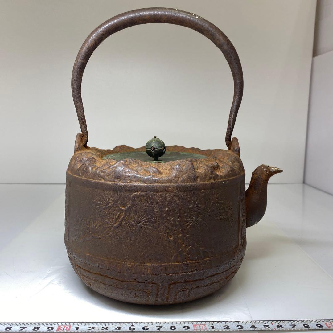 持手 金象嵌 鉄瓶 2377g 東キ7-1206☆2F タサオ