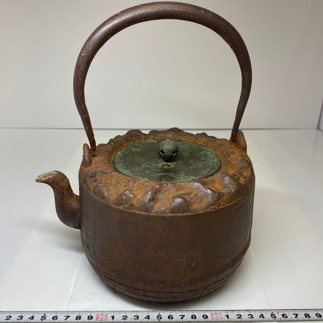 持手 金象嵌 鉄瓶 2377g 東キ7-1206☆2F タサオ