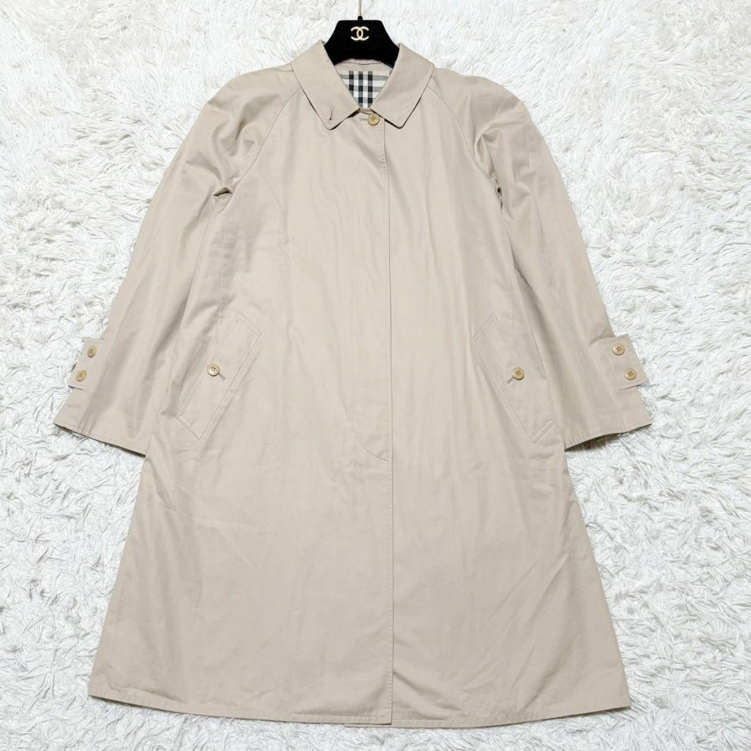 美品 バーバリー ロンドン ロングコート ノバチェック 刺繍ホースロゴ