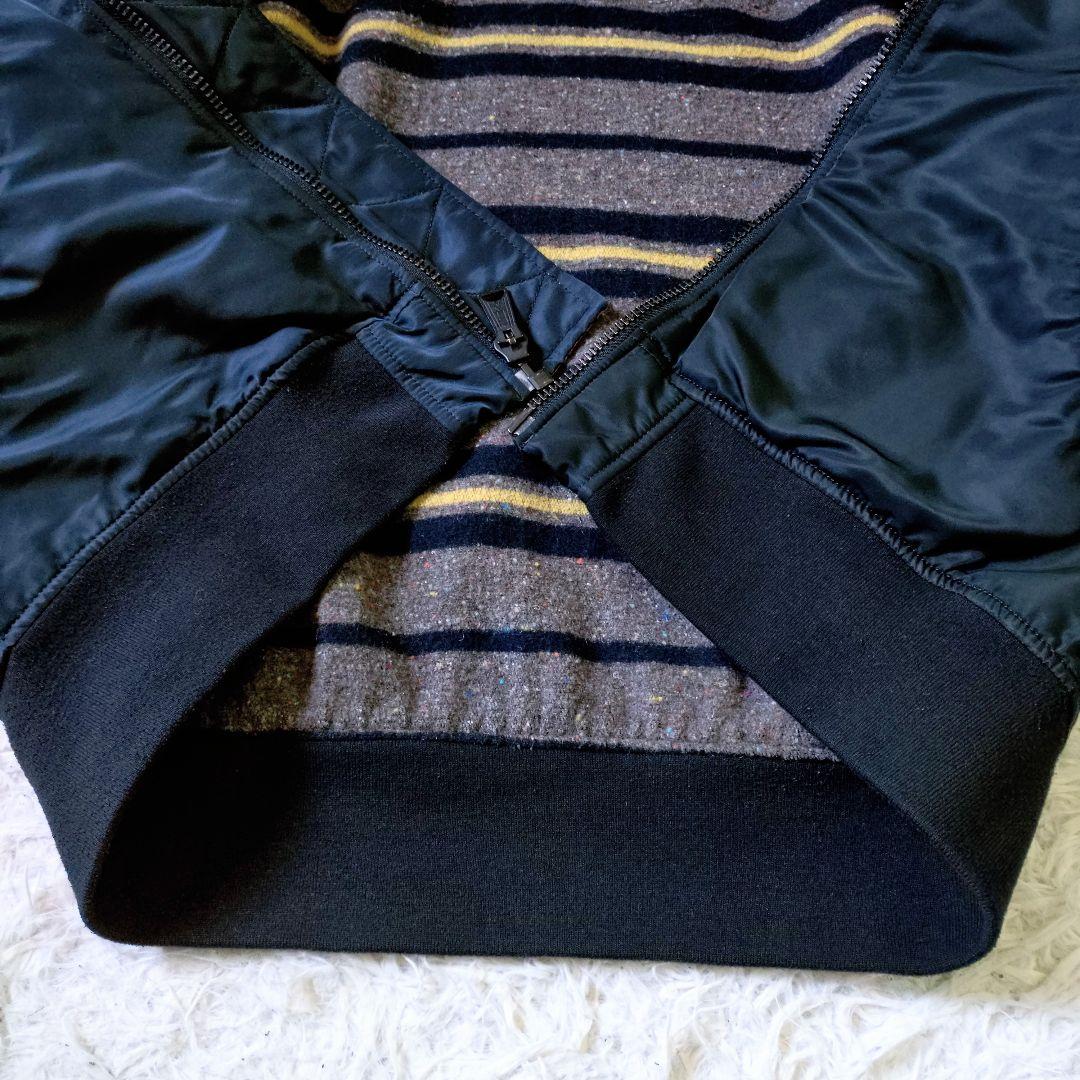 ALPHA × Lee　フライトジャケット　MA-1　デニム切替　L　黒　Y2K