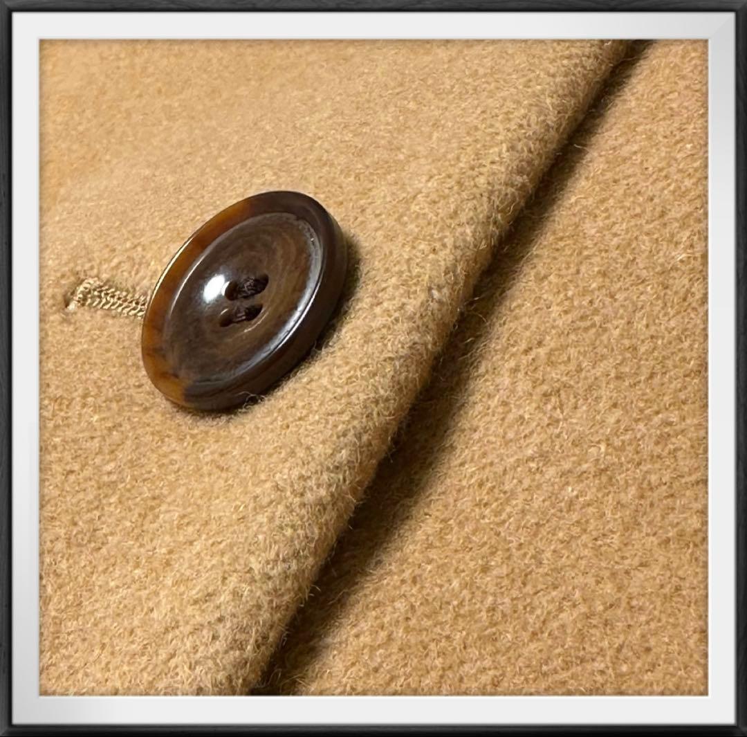 極美品☆ANAYI アナイ アンゴラ混ファー付きノーカラーコート キャメル☆38