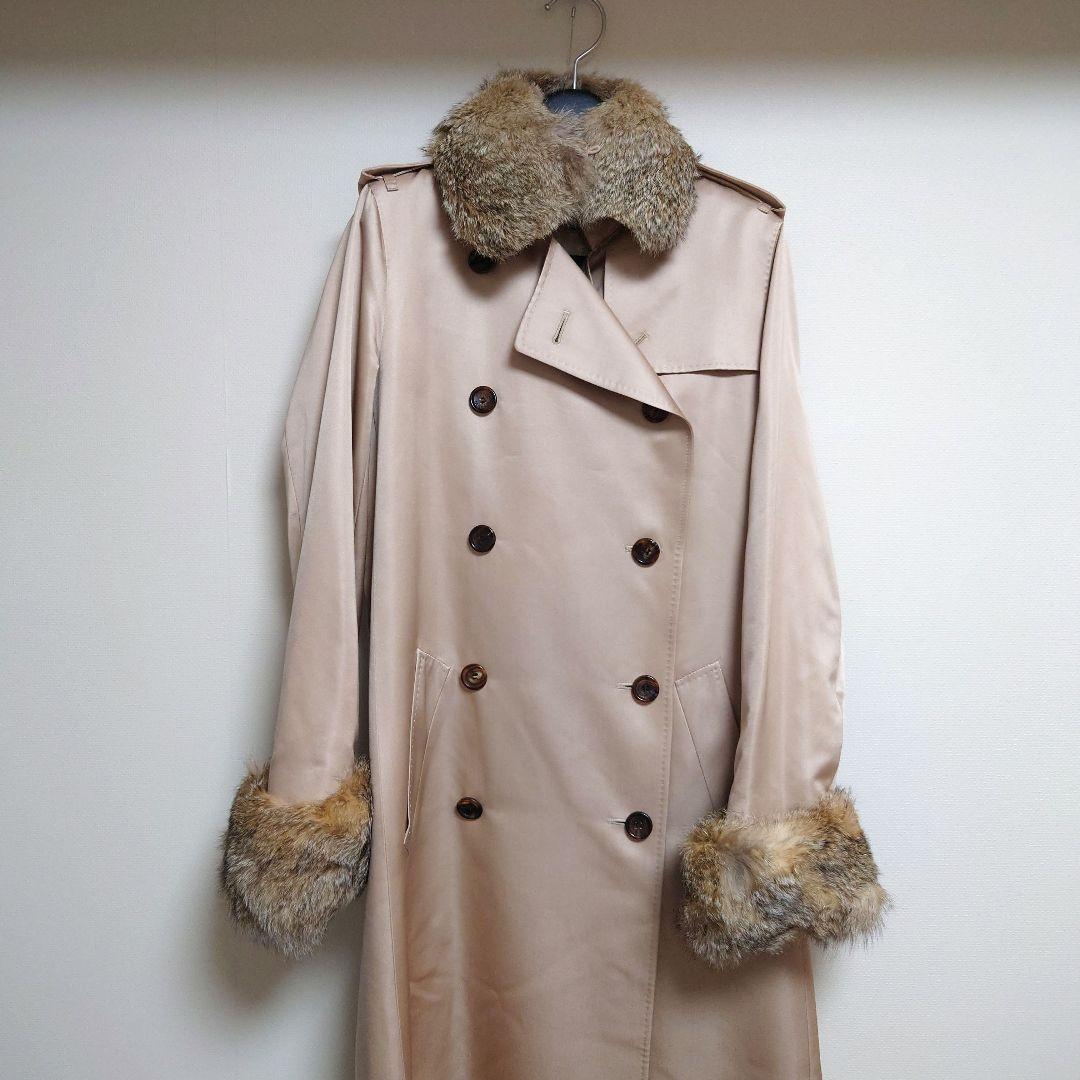 BURBERRY　ロングトレンチコート　シルク