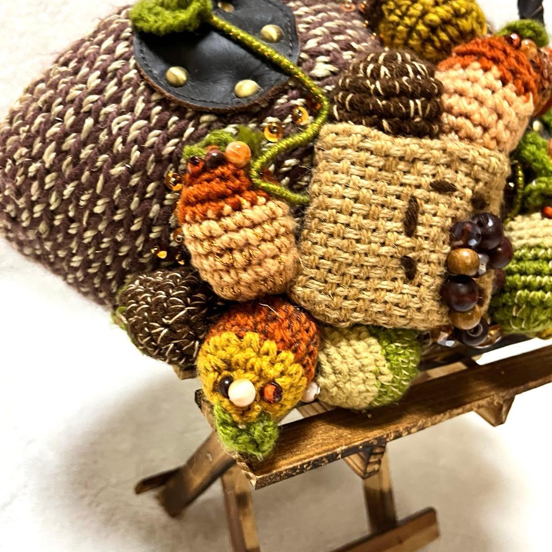 ミクサージュ mixage カゴバッグ 木の実 キラキラ ビジュー 個性的