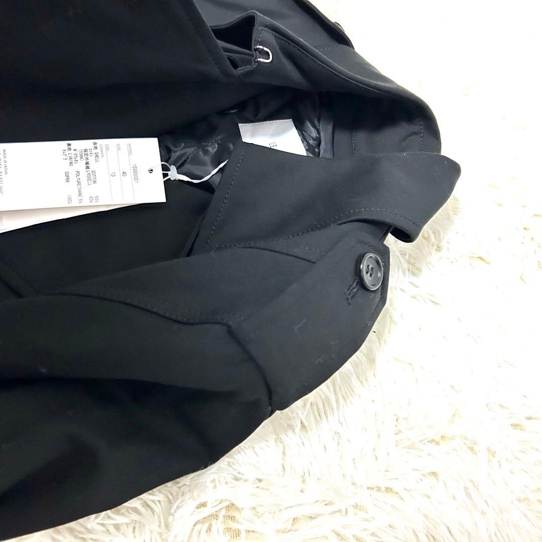 新品未使用タグ付き　ルシェルブルー　ダブルトレンチコート　黒　ライナー付き　40
