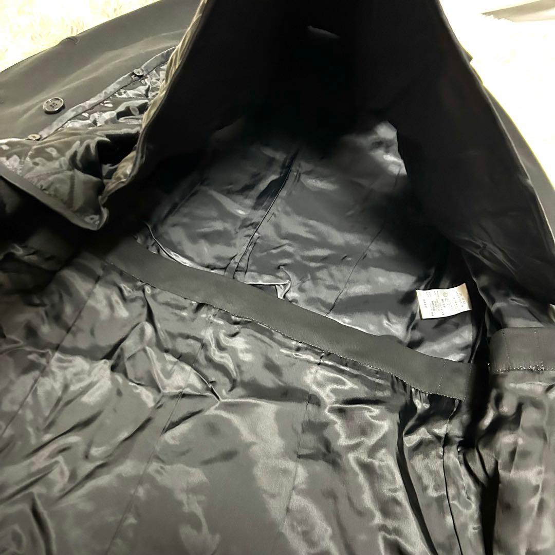 新品未使用タグ付き　ルシェルブルー　ダブルトレンチコート　黒　ライナー付き　40