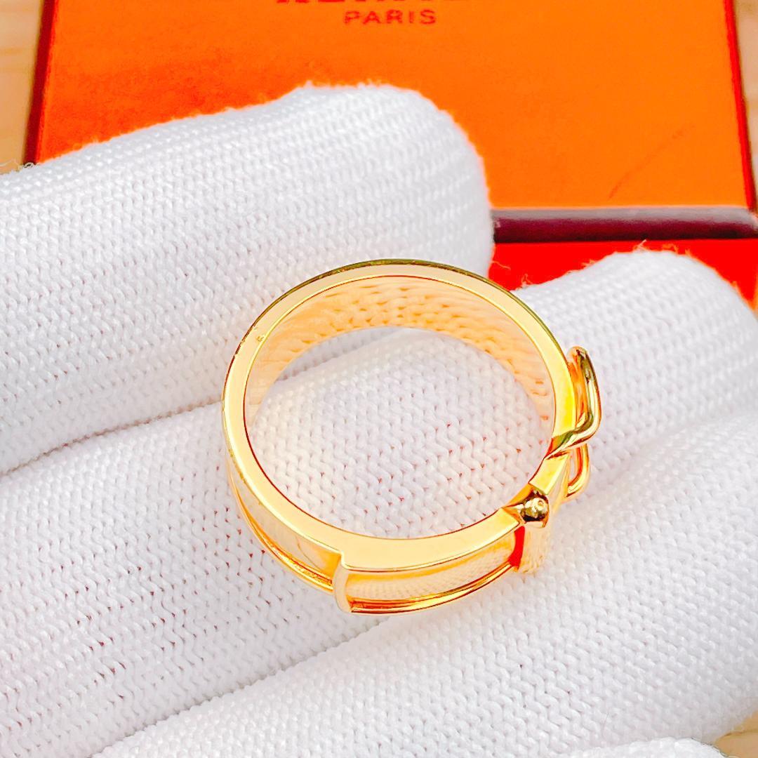 ◇エルメス◇ サンチュール スカーフリング ベルトモチーフ ゴールド ブランド