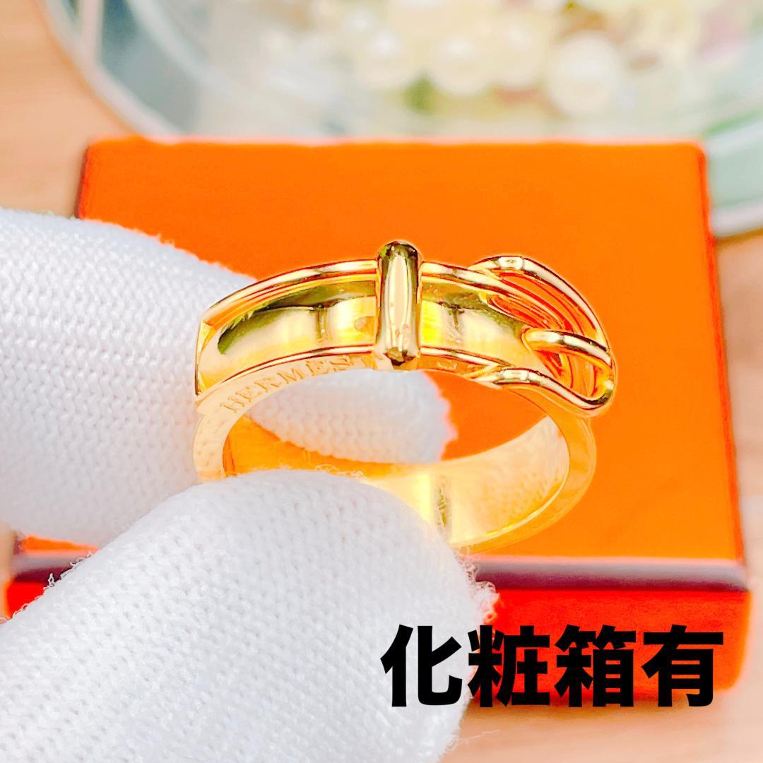 ◇エルメス◇ サンチュール スカーフリング ベルトモチーフ ゴールド ブランド