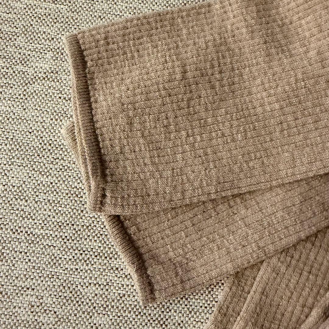 Drawer ドゥロワー　リブ編みレギンス　ベージュ　フリーサイズ