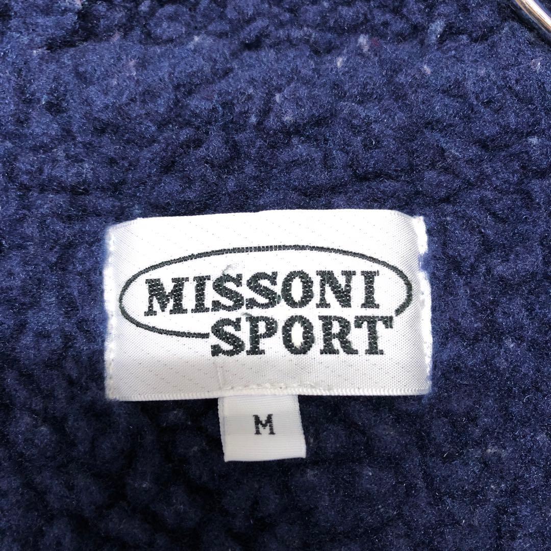 MISSONI SPORT 古着 カラフル ロゴ刺繍 フード付 ベンチコート